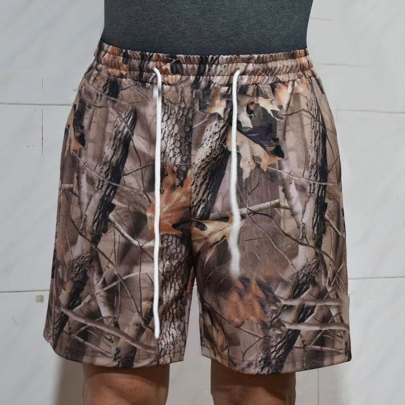 Women's Loose Camo Print Drawstring Shorts – Casual Outdoor Shorts