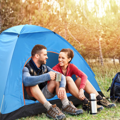 Pop-Up Camping Tent – 3-4 Person, Instant Setup with Mosquito Net & Carry Bag