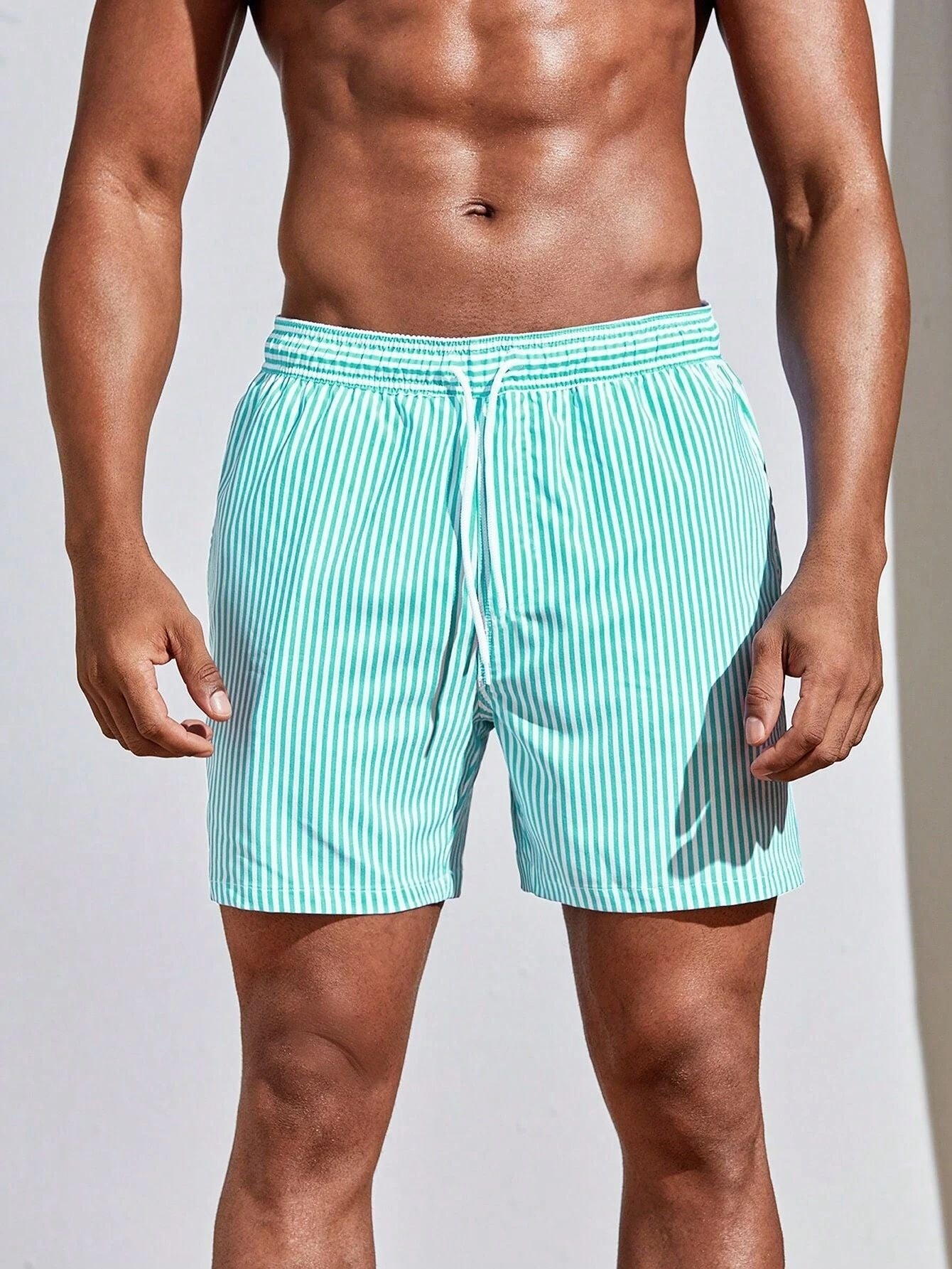 Men's 3D Striped Print Shorts – Casual Summer Sports Shorts