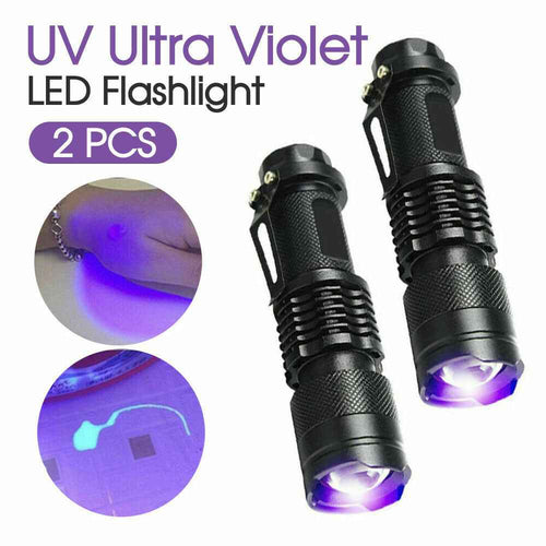 2-Pack UV Blacklight Flashlight – Ultraviolet LED Torch for Pet Stains & Scorpions