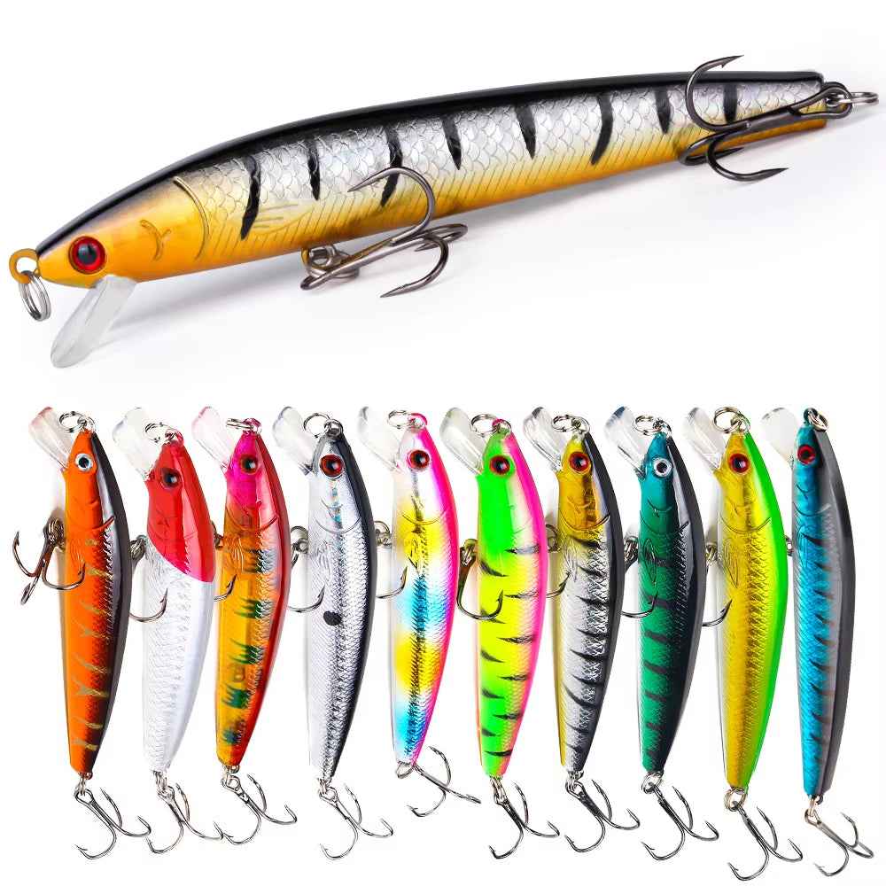 22-Piece Hard Fishing Lure Kit – Topwater & Midwater, Minnow, Popper, VIB, Pencil