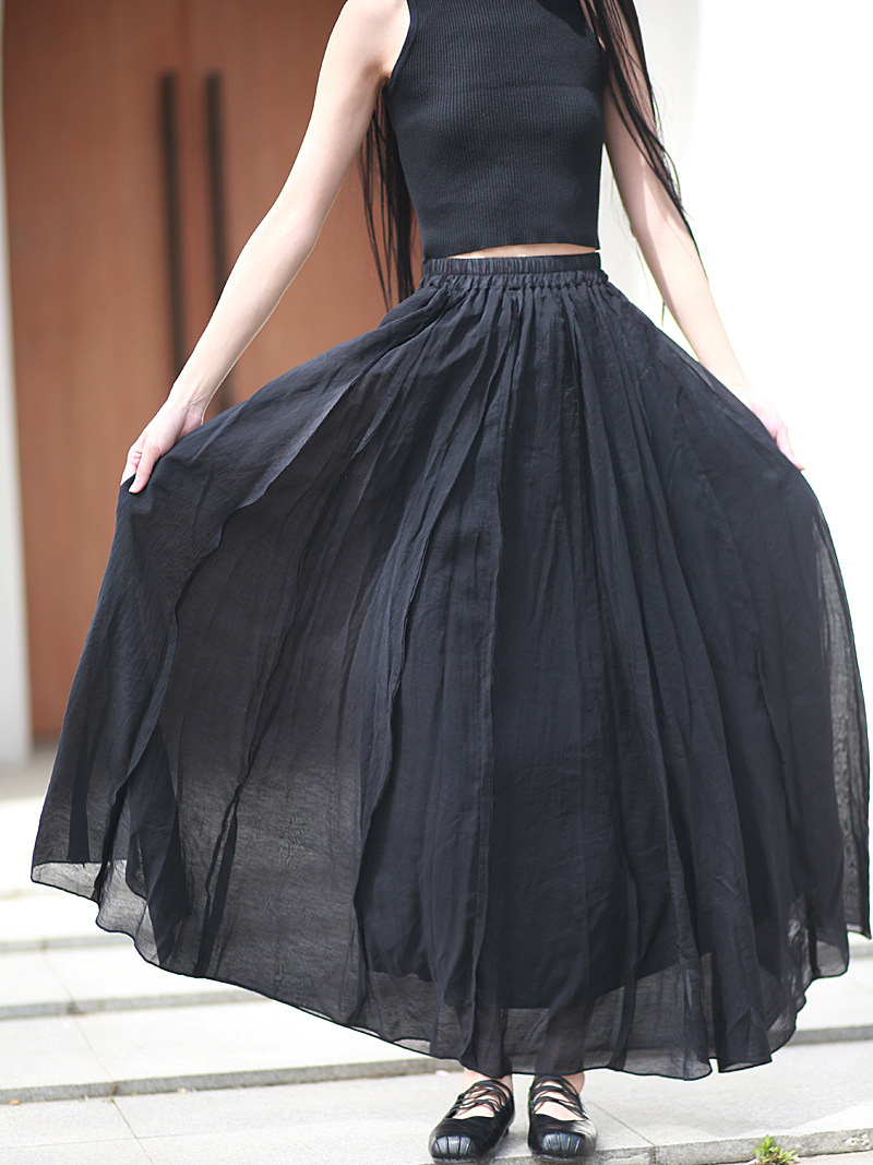 Breezy Weekend Maxi Skirt — Flowing Cotton Gauze, Effortlessly Flattering