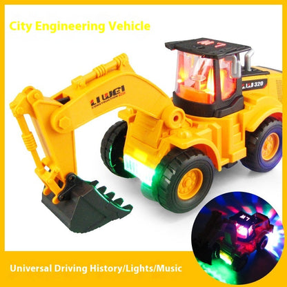 Children's Electric Excavator Toy Car Simulation Engineering Vehicle