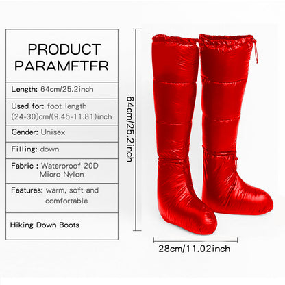 Down Insulated Camping Socks – Sleeping Bag Booties for Cold Nights