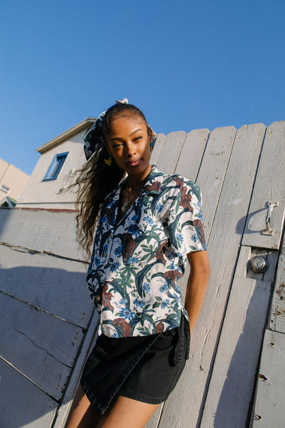 Lurking Jaguar ~ Crop Cut (White)