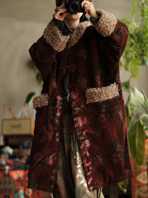 Endless Charm Women’s Relaxed  Printed A-Line Coat