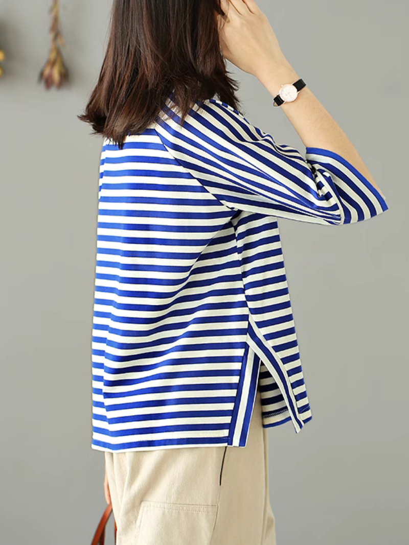 Women's  Trendy ideal for Casual Days Striped T-Shirt Top