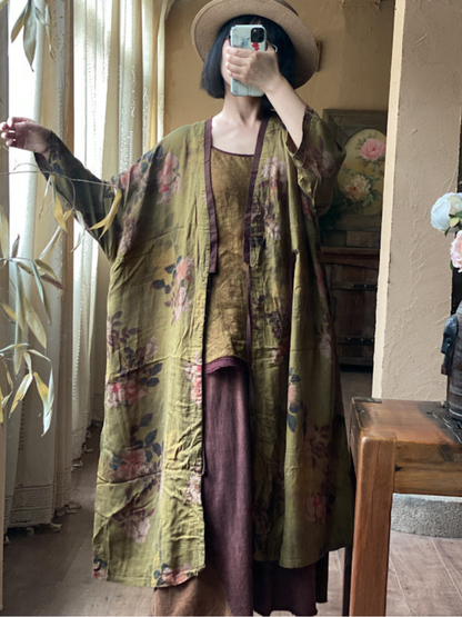 Women's Summer Cool & Comfy Printed  Loose Cardigan Dress