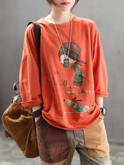 Jodie Chic Vintage Cartoon Women's  Top | Eva Trends