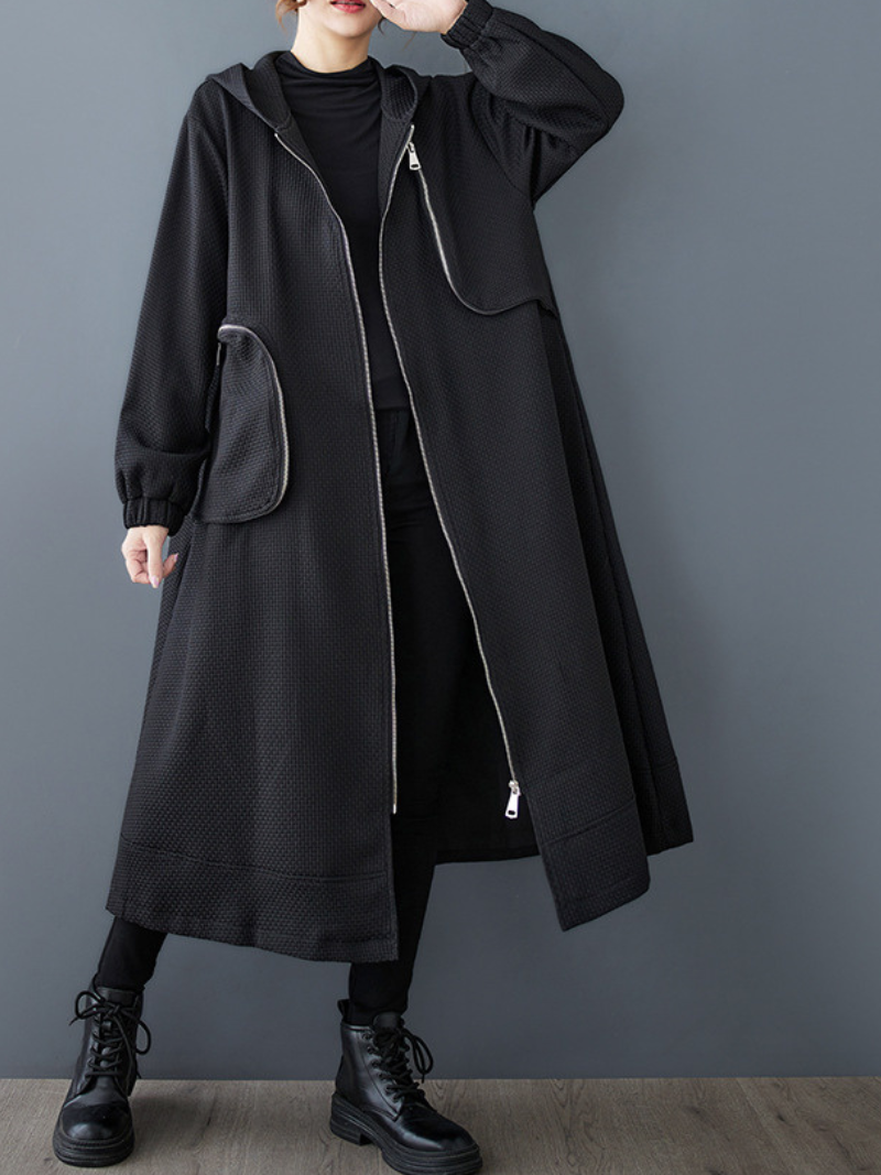Stylish & Cozy Women's A Line Zipper Dress | Eva Trends