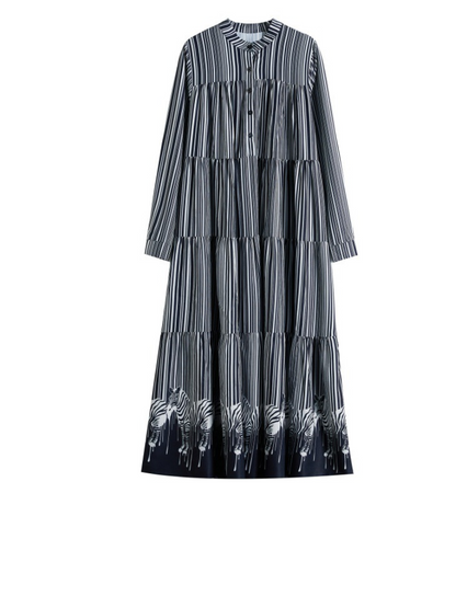 Elegant Women's Striped Maxi Dress | Eva Trends
