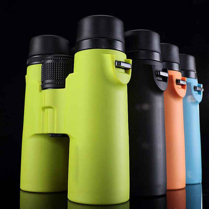 10x42 HD Binoculars – Bright Orange Compact Outdoor Telescope for Hiking & Travel