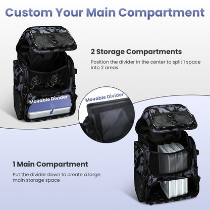 42L Fishing Backpack with Rod Holders & 16 Pockets – Water-Resistant