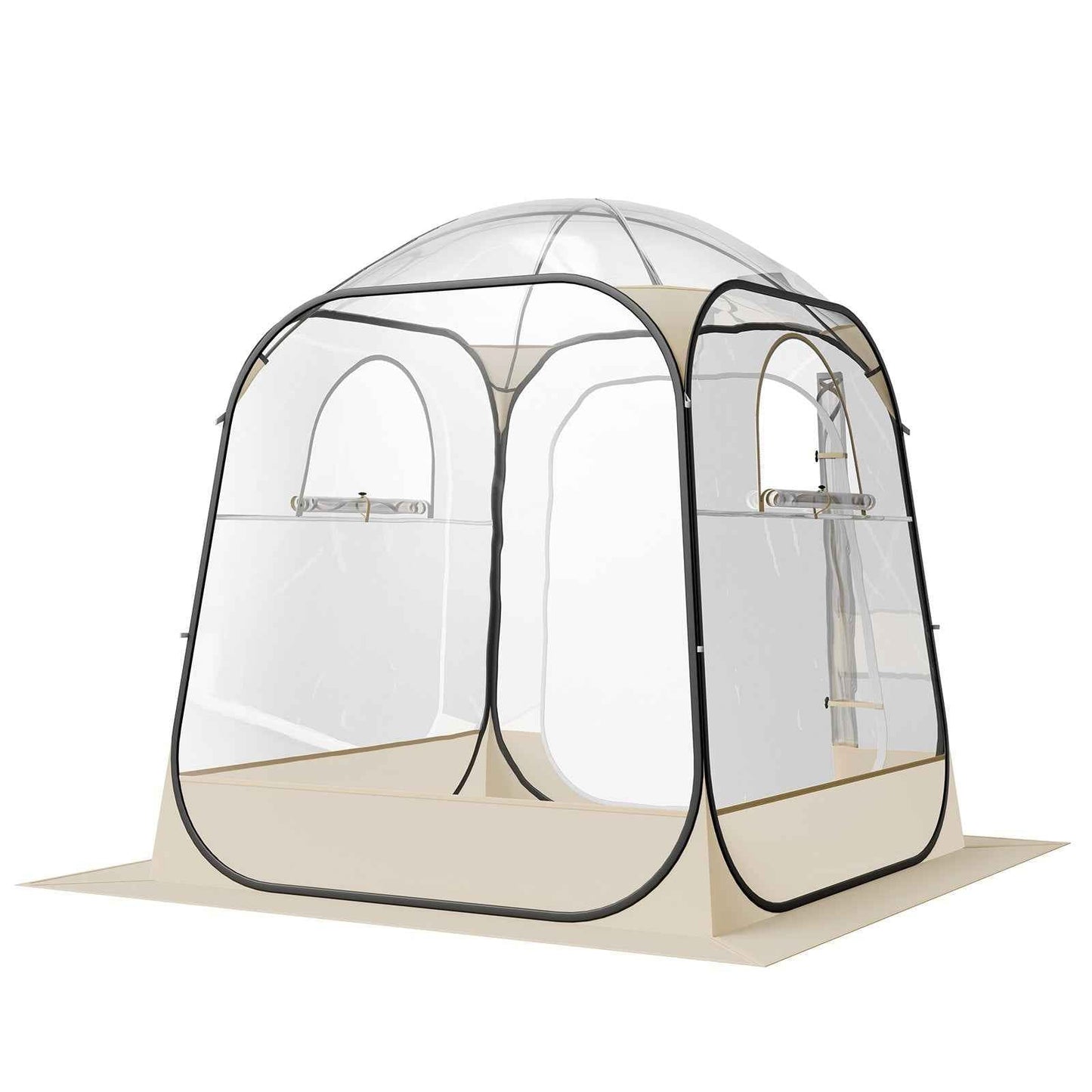 Clear Bubble Pod Tent | 63x63" Pop-Up Igloo Shelter for 2-4 People | Camping & Fishing