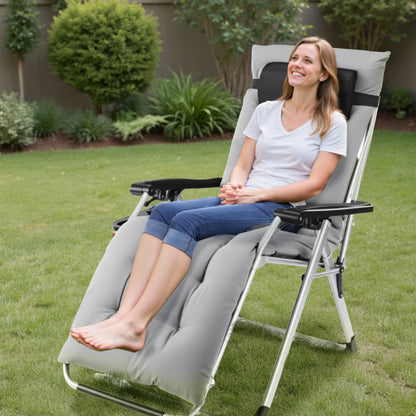 Zero Gravity Reclining Chair with Removable Cushion – Outdoor Lounge Chair