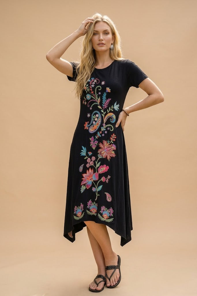 Johnny Was JWLA Karime Handkerchief Hem Knit Dress J38325-6*