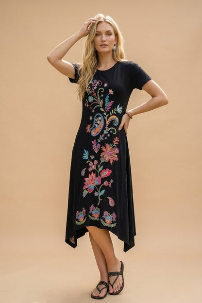 Johnny Was JWLA Karime Handkerchief Hem Knit Dress J38325-6*