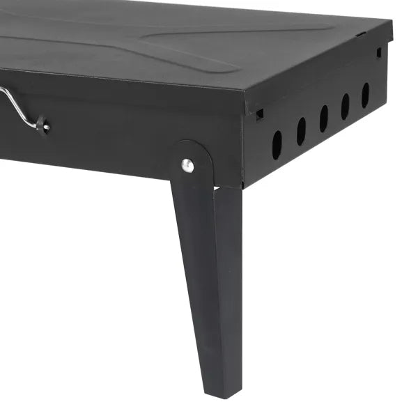 Portable Square Charcoal Grill – Compact Steel BBQ for Camping & Picnics
