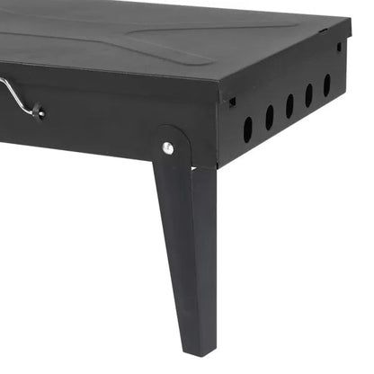 Portable Square Charcoal Grill – Compact Steel BBQ for Camping & Picnics