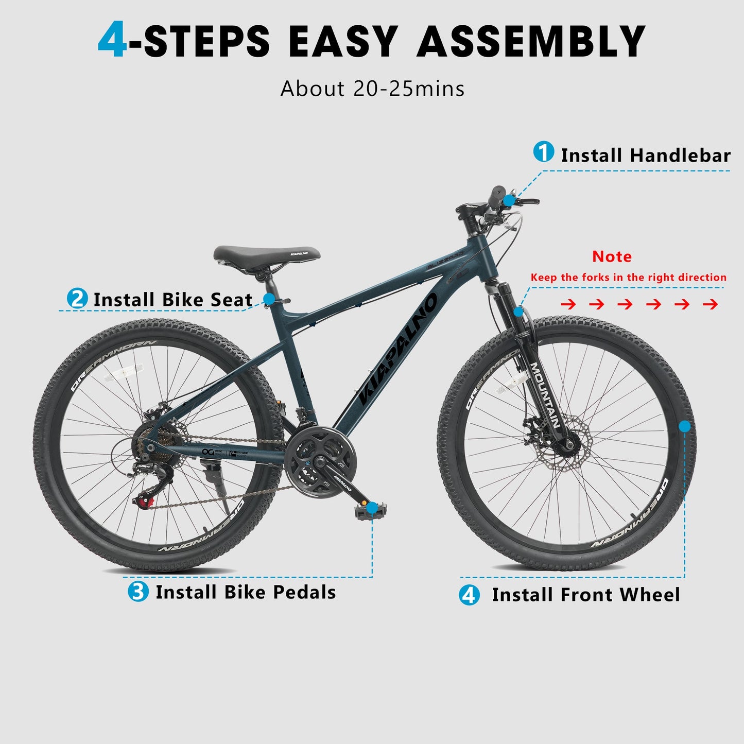 26" All-Terrain Mountain Bike | 21-Speed, Mechanical Disc Brakes & Front Suspension