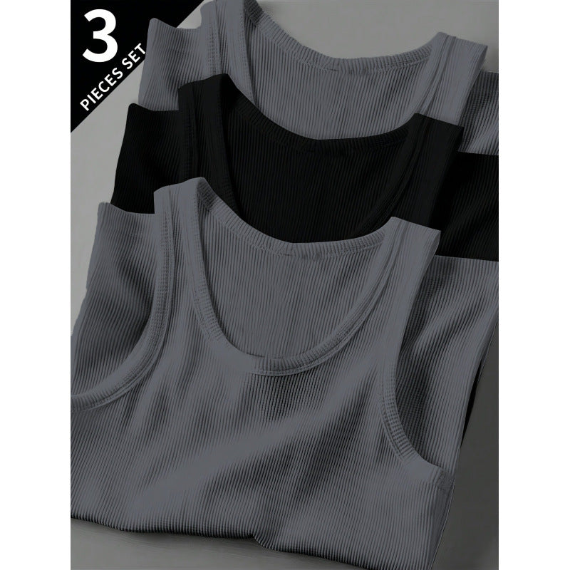 Men's Slim Fit Cotton Tank Top 3-Pack