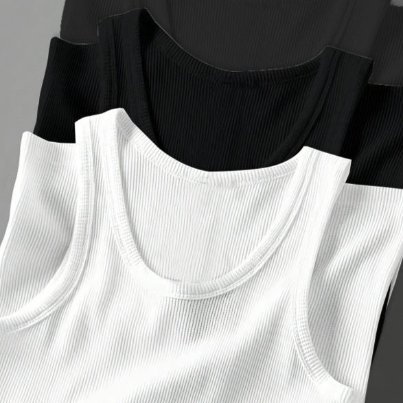 Men's Slim Fit Cotton Tank Top 3-Pack