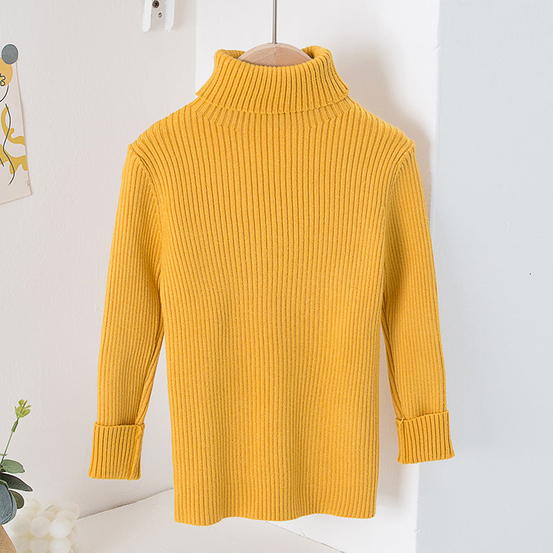 AutumnWinter Girls' Turtleneck Knitted Sweater