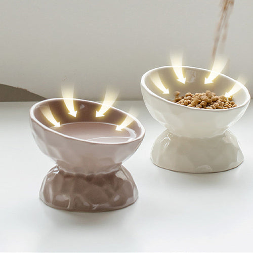 Ceramic High Leg Cervical Support Oblique Bowl