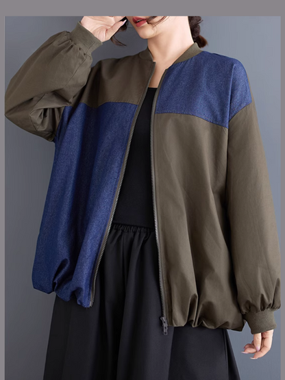 Women’s Classic Winter Warm Stand Collar Black Jacket Top