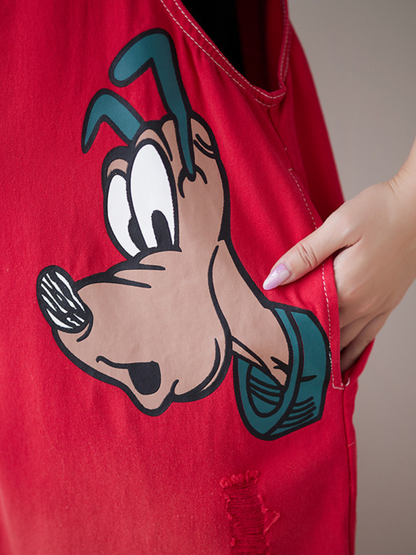 Chic & Trendy Women's Cartoon Denim Overalls | Eva Trends