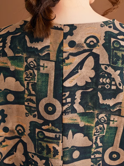 Women's Flowing Summer Printed Midi Dress | Eva Trends