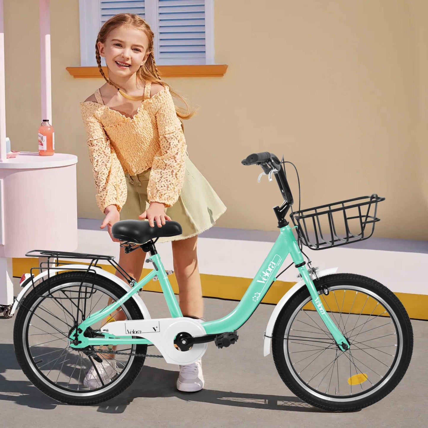 20" Kids Bike for Boys & Girls | Coaster Brake & V-Brake, Chain Guard & Rear Rack