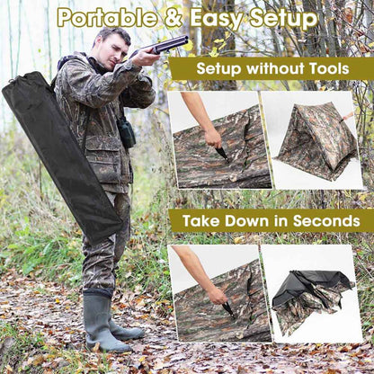 2-3 Person Pop-Up Hunting Blind – 270° View, Blackout Cloth, Storage Pocket