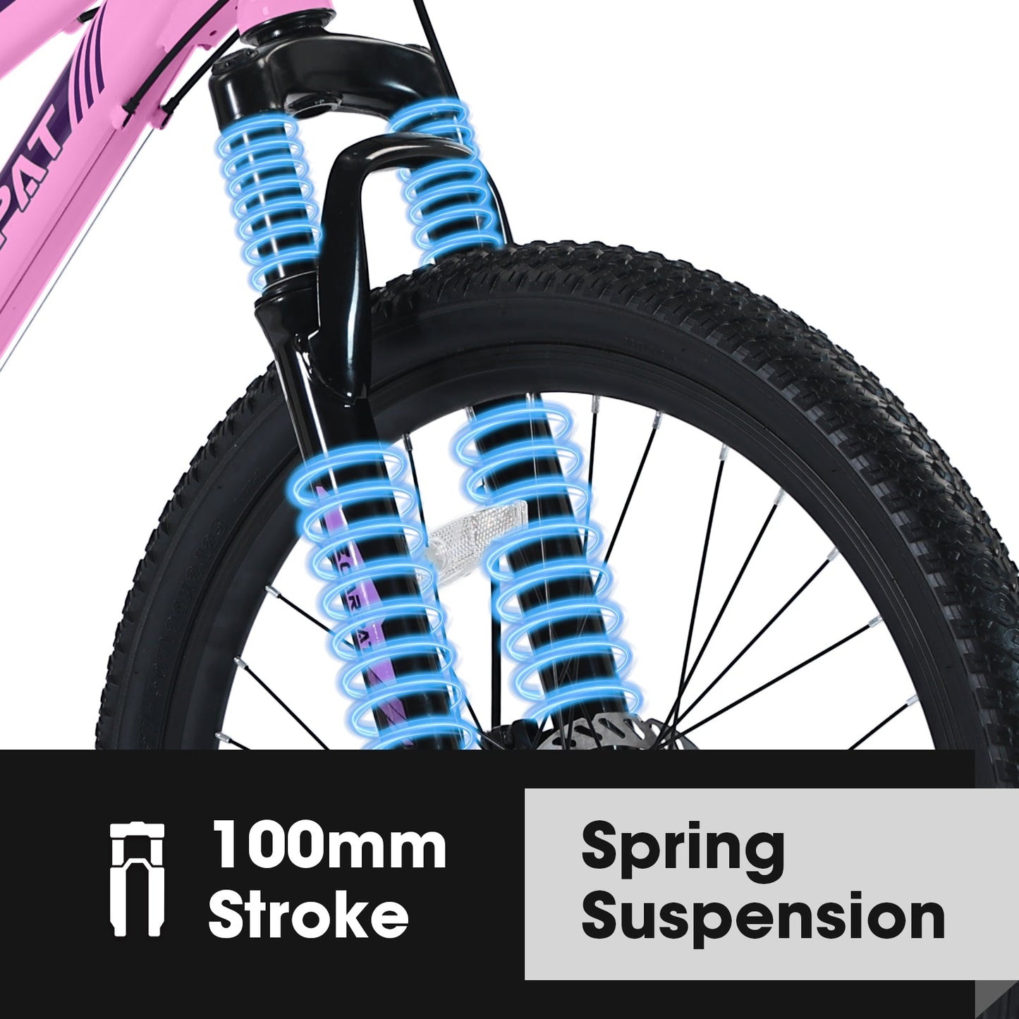 26" Girls & Women's Mountain Bike | Shimano 21-Speed, Dual Disc Brakes & 100mm Suspension