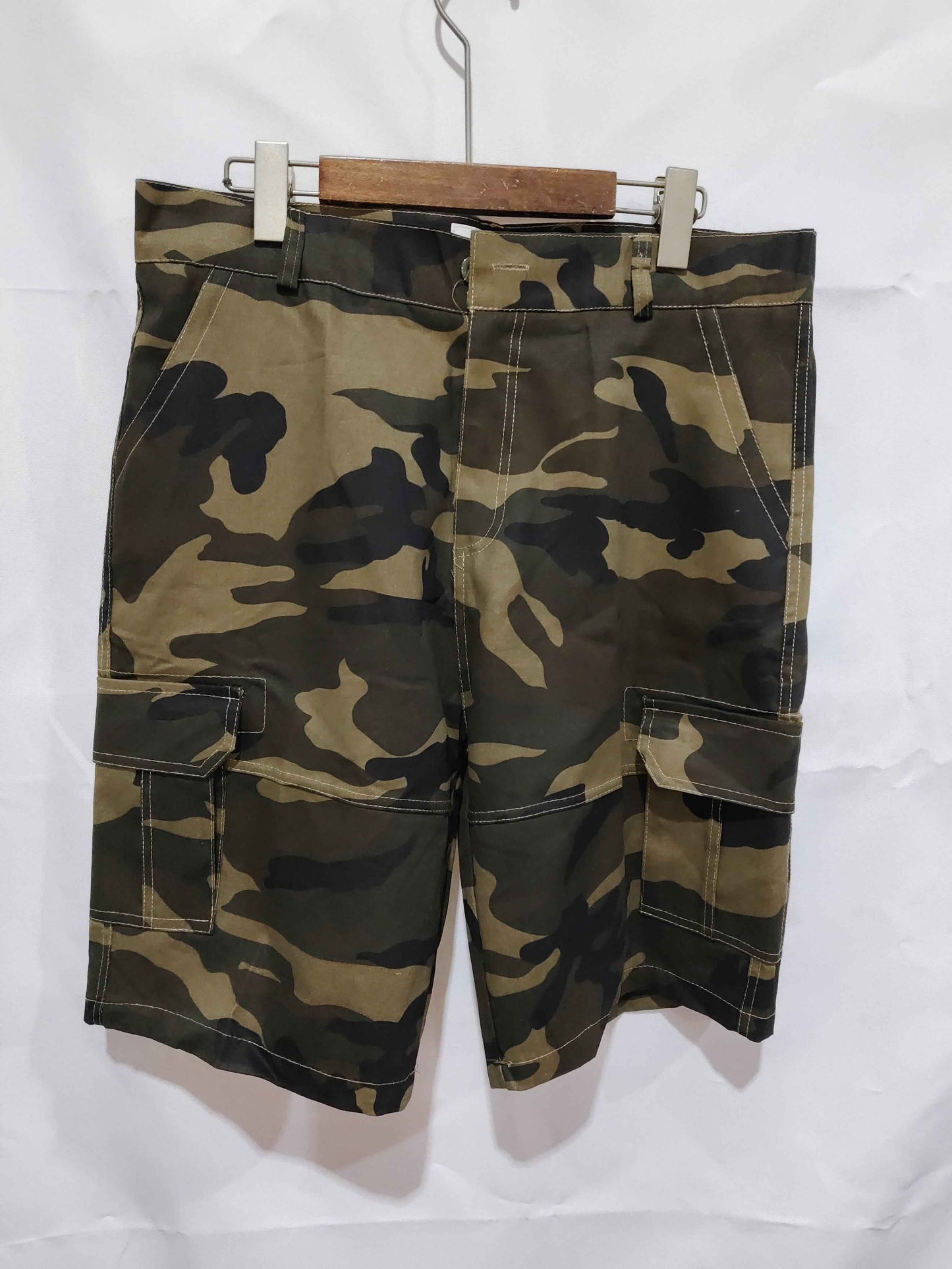 Men's Camouflage Cotton Cargo Shorts – Casual Outdoor Shorts