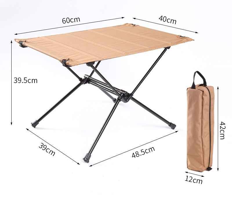 Portable Aluminum Alloy Folding Camp Table – Lightweight with Net Pocket Storage