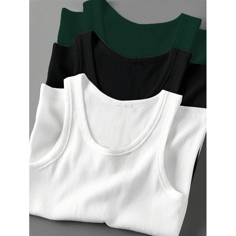 Men's Slim Fit Cotton Tank Top 3-Pack