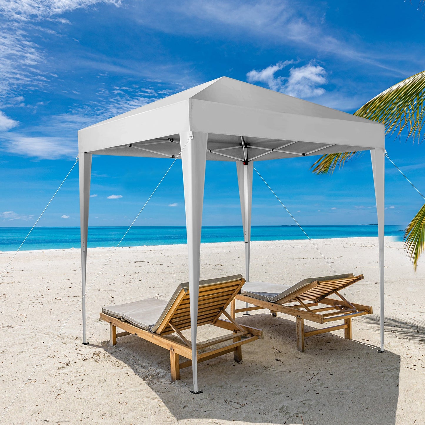 6.5x6.5ft Outdoor Canopy Gazebo – UV-Resistant Waterproof Pop-Up Shade Tent with Adjustable Legs & Carry Bag