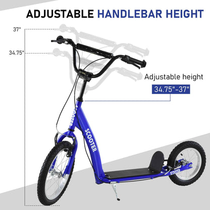 Kids Kick Scooter | Adjustable Handlebar, Dual Brakes & Inflatable Wheels | Ages 5+