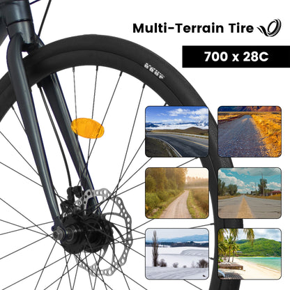 700C Road Bike | 16-Speed, Aluminum Frame, Disc Brakes & Aerodynamic Design