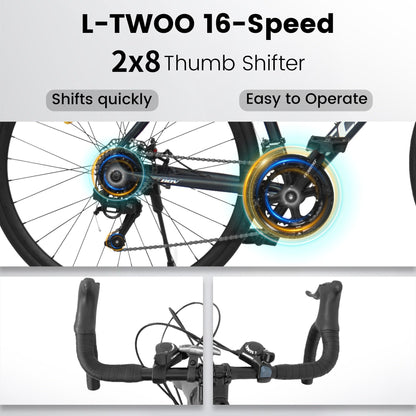 700C Road Bike | 16-Speed, Aluminum Frame, Disc Brakes & Aerodynamic Design