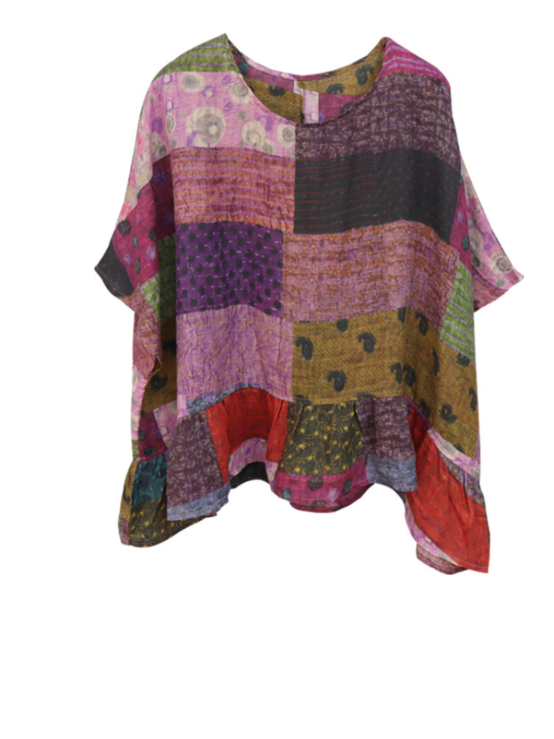 Trendy Women's Printed Round Neck Top | Eva Trends