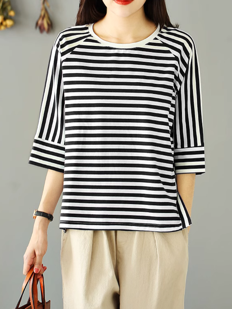 Women's  Trendy ideal for Casual Days Striped T-Shirt Top