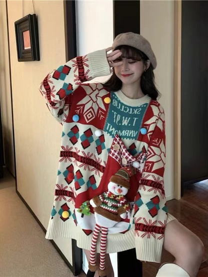 Cozy & Cute Christmas Teddy Bear Sweater | Eva Trends