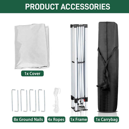 6.5x6.5ft Outdoor Canopy Gazebo – UV-Resistant Waterproof Pop-Up Shade Tent with Adjustable Legs & Carry Bag