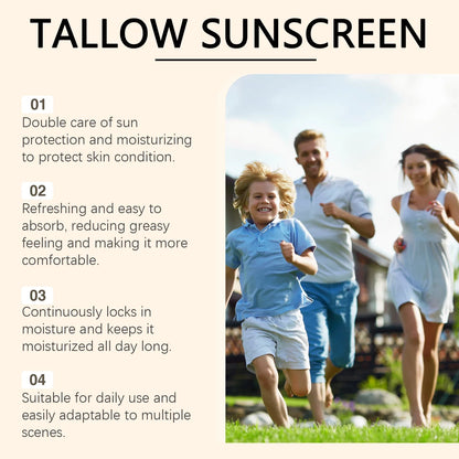 Ouhoe 50g Beef Tallow Sunscreen Uv Isolation Protect Oil Control Soothe Sunburn Moisturize Face Summer Refreshing Care Sunblock