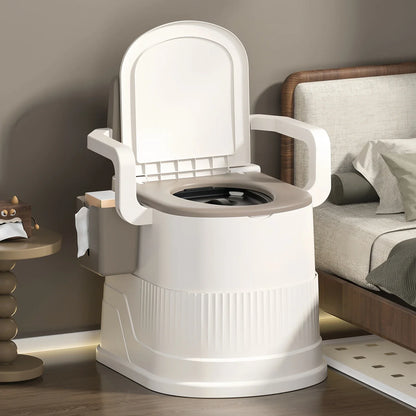 Portable Travel Toilet Chair for Adults Odor-proof, Easy-to-Clean Sanitary Camping Toilet