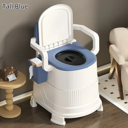 Portable Travel Toilet Chair for Adults Odor-proof, Easy-to-Clean Sanitary Camping Toilet