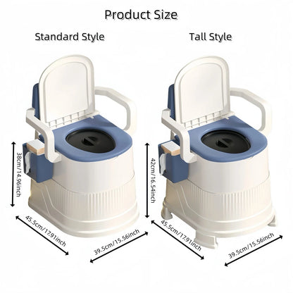 Portable Travel Toilet Chair for Adults Odor-proof, Easy-to-Clean Sanitary Camping Toilet