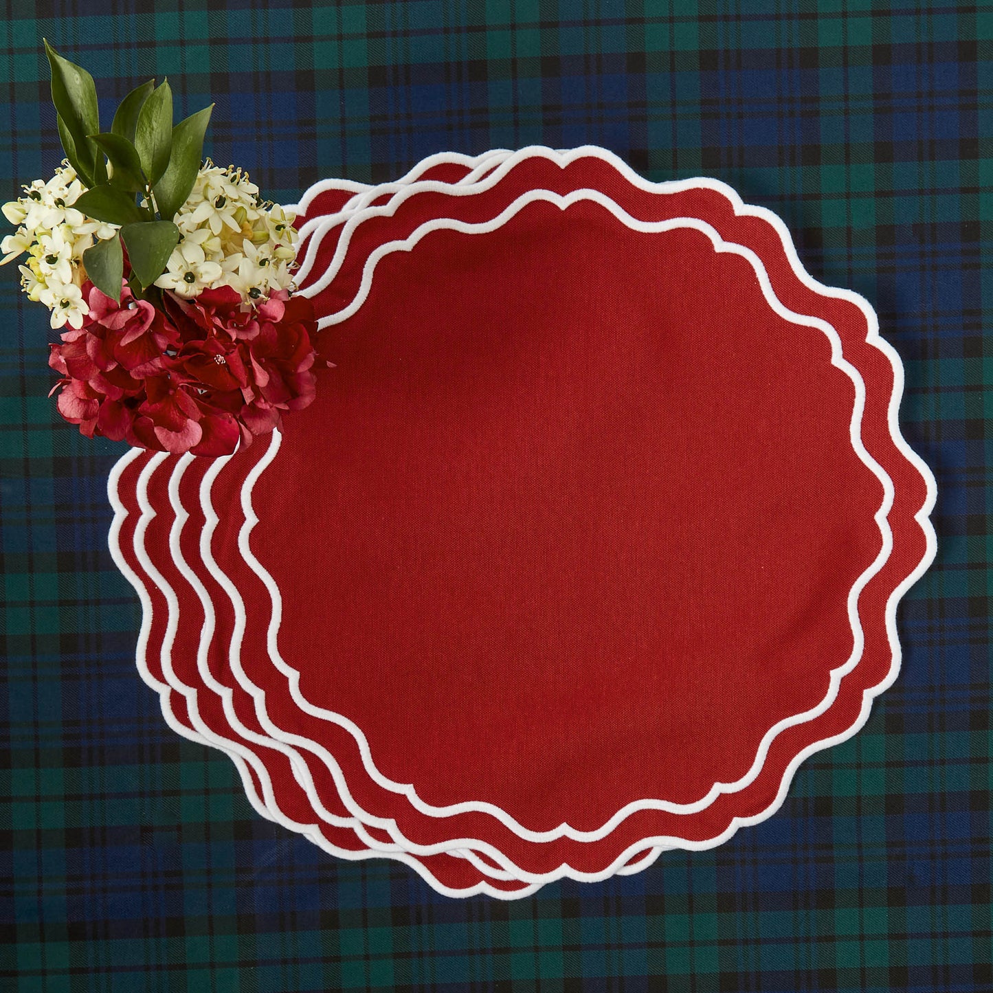 Berry Red Katherine Placemats (Set of 4)